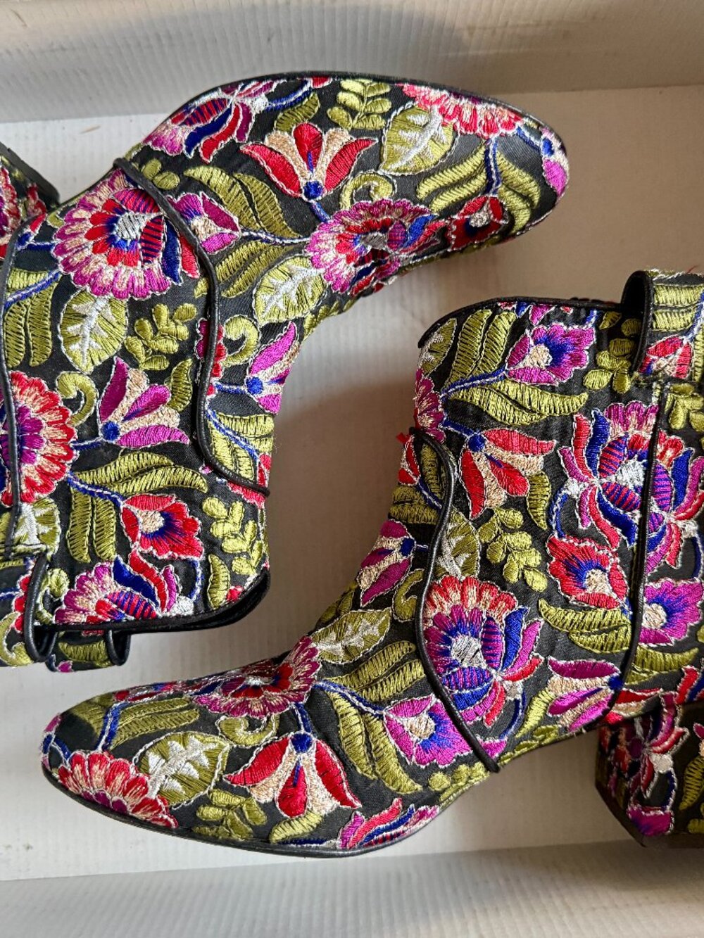 Step into standout style with our one-of-a-kind embroidered bootees 🤍✨